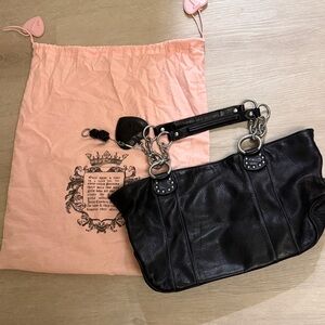 Juicy couture Black Leather Shoulder Bag